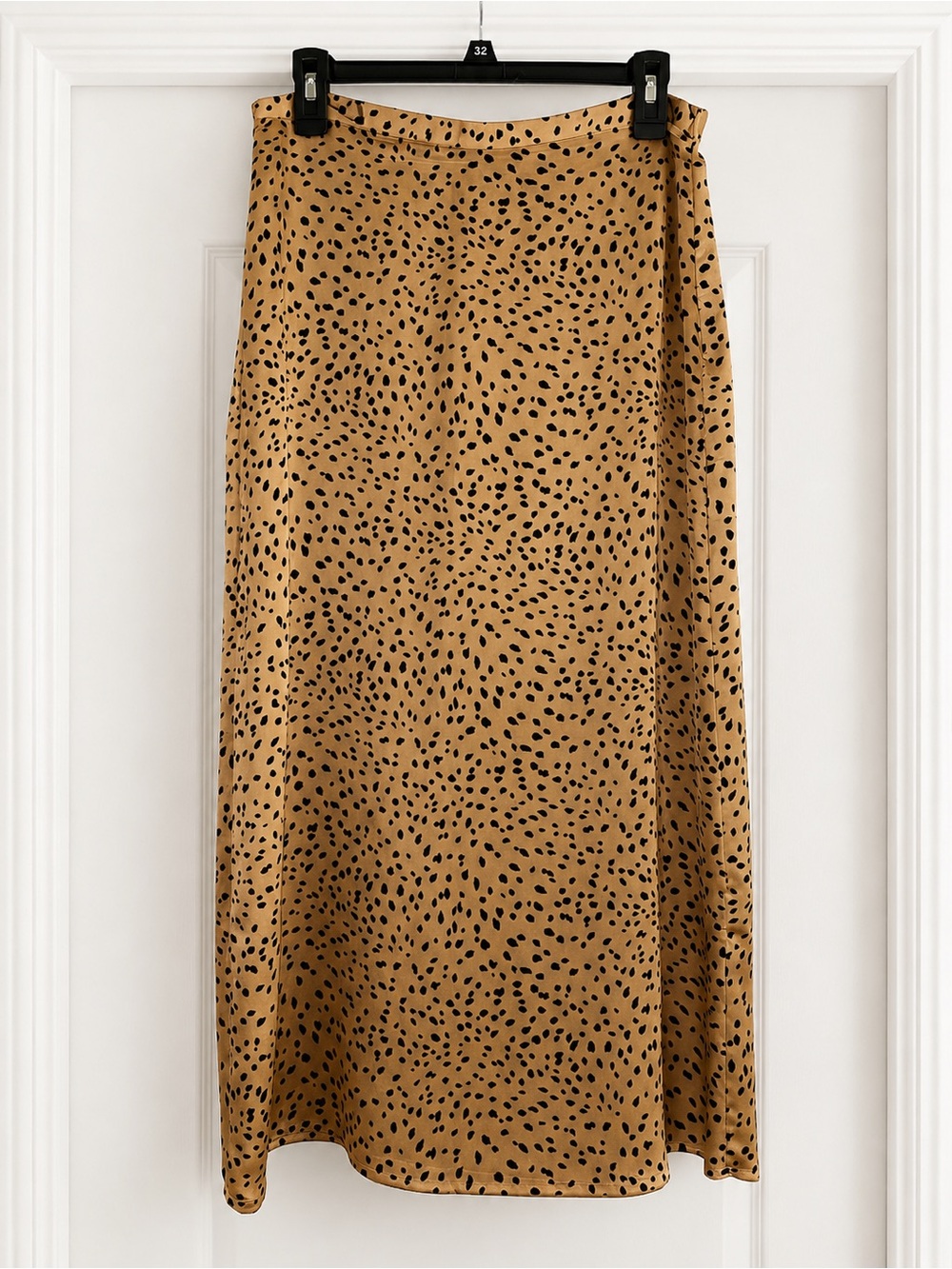 Forever 21 Satin Animal Print Midi Skirt Size L